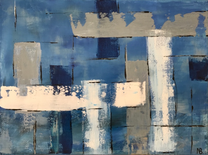 Columns In Blue (2017) 24x18 Sold